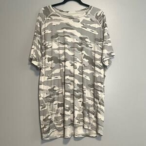 MTA Sport Gray Camouflage Short Sleeve Athletic Tee XXXL